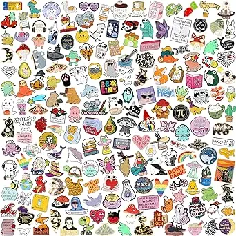 SINCCO 20/40 Pcs Cute Enamel Backpack Pins, Funny Enamel Pins Bulk Set Cool Button Pins Aesthetic Brooch Lapel Pins Anime for Backpacks, Jackets, Hats