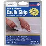 Red Devil 0170 (Wide) Tub &amp; Floor Caulk Strip, 1-1/4&#034; x 5&#039;, White