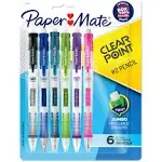  6ct Clearpoint #2 Mechanical Pencils 0.7mm Multicolor 