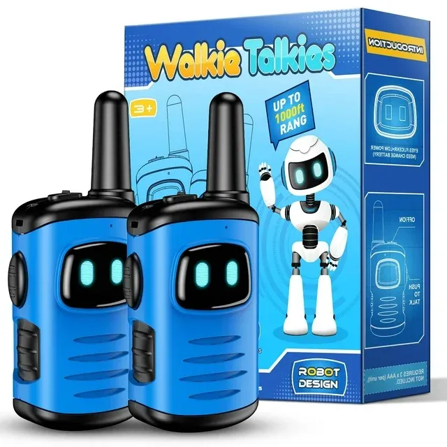 Kids Walkie Talkies for 3-8 Year Old, Two-Way Radios, Toys for Kids Boys 3-5, Mini Robots Walkies Talkie Outdoor Toys for Boys, Birthday Gifts for 3 4 5 6 7 8 Year Old Boys