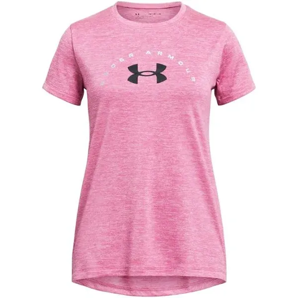 Under Armour Girls' Tech Twist Arch Big Logo Short-Sleeve Crew Neck T-Shirt