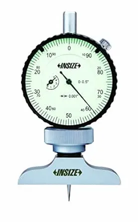 INSIZE 2341-E1 Dial Depth Gage, 0.001" Dial Indicator Graduation, 0" - 1.2"