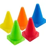 20 PCS 7 inch Plastic Agility Cones for Kids-Mini Traffic Safety Cones 