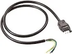 Wesbar 787264 4-Flat Trailer End Connector; 4-Foot Jacketed Cable