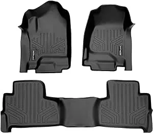 SMARTLINER Custom Fit Floor Mats 2 Row Liner Set Black for 2015-2020 Chevrolet Tahoe/GMC Yukon