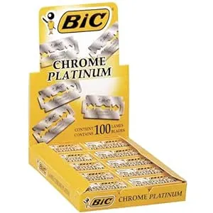 Bic Chrome Platinum Double Edge Blade - 100 Blades