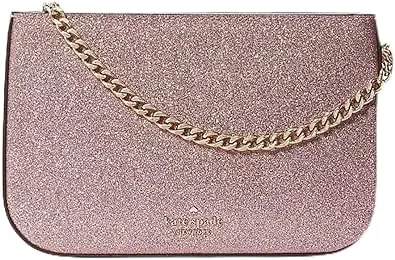 Kate Spade New York Glimmer Glitter Pochette Bag Detachable Strap In Mitten Pink