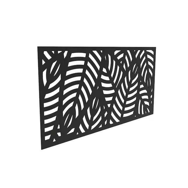 Freedom 1-in x 72-in x 3-ft Sanibel Black Polypropylene Decorative Screen Panel Lowes.com