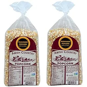 Amish Country Popcorn | 2-2 lb Bags | Mushroom Popcorn Kernels | Old Fashioned, Non-GMO and Gluten Free