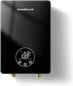 Camplux 1.8 GPM Tankless Electric Water Heater 6kW 240V TE06BPro Black