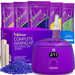 Wokaar Full Body Waxing Kit for Women Men NEW 17.6 oz Wax BeadsGentle Hypoall...