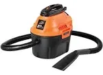 Armor All AA255W 2.5 Gallon Wet/Dry Vac 2.0 Peak HP Shop Vacuum with Nozzles & Brush, 2.5-Gallon, Orange/Black