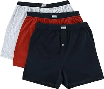 Fruit Of The Loom Mens Assorted Knit Boxers 3 Pack, M, Assorted