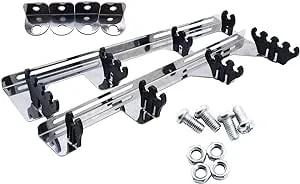 Gskmotor Chrome Linear Spark Plug Wire Separators Divider Loom with Black Valve Cover