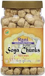 Rani Soya Chunks Nuggets (High Protien) Vadi 14oz (400g) ~ All Natural, Salt-Free | Vegan | No Colors | Gluten Friendly | NON-GMO | Kosher | Indian Origin | Meat Alternate Substitute