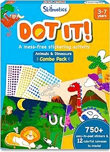 Skillmatics Art Activity - Dot It Combo, No Mess Sticker Art for Kids, Craft Kits, DIY Activity, Gifts for Boys & Girls Ages 3,