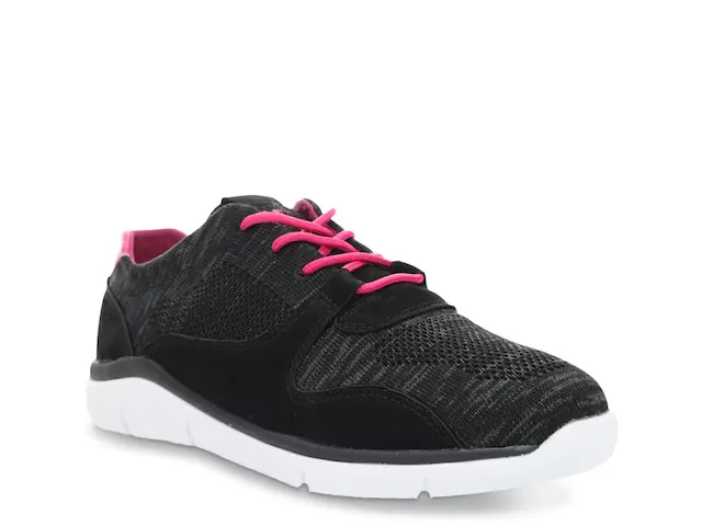 Propet Women's Sarah Sneakers - Black, Pink - Size 6 4E