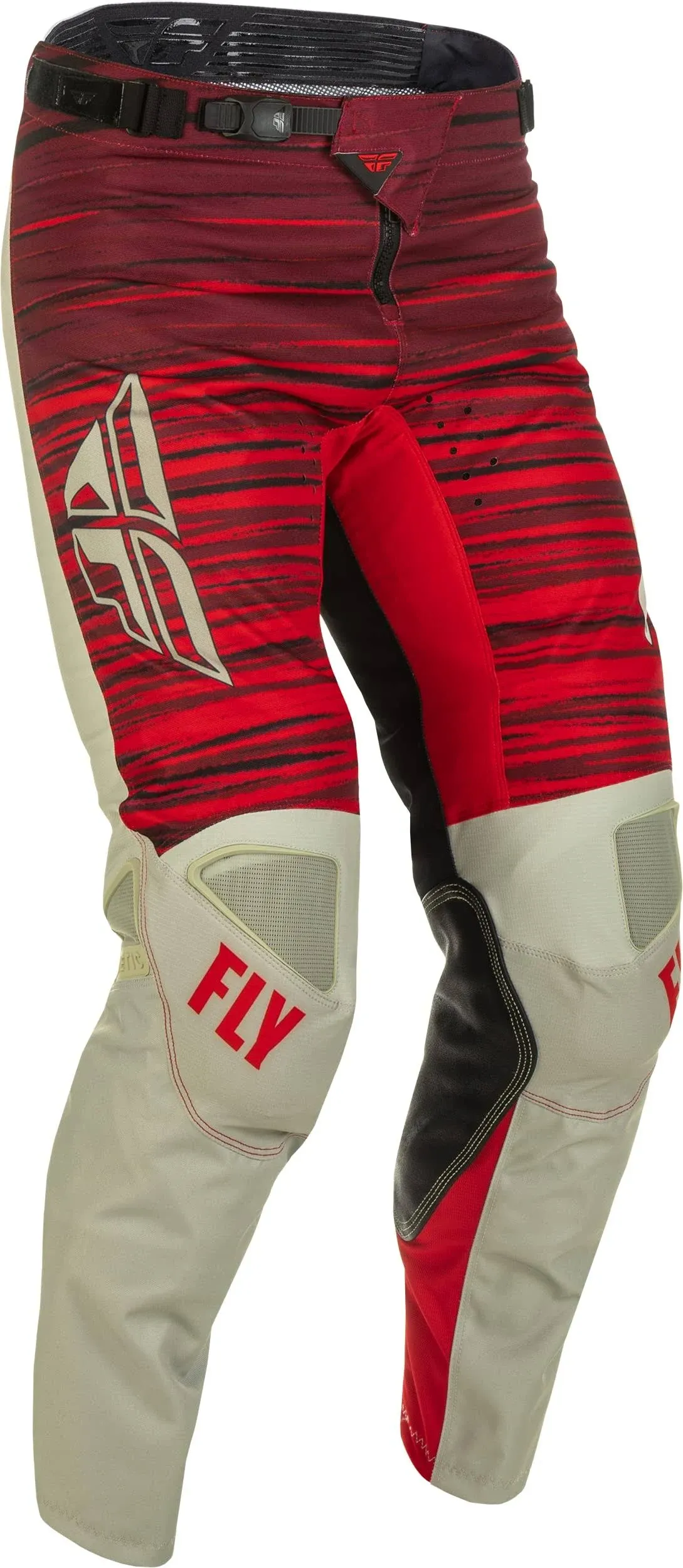 Fly Racing Kinetic Wave Pants (Light Grey/Red) (38)