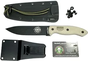 ESEE -CM6 Plain Edge Black Kydex Sheath Micarta Handles