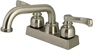 Kingston Brass KB2478FL 4" Centerset 2-Handle Laundry Faucet, Brushed Nickel