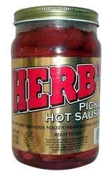 Herbs Pickled Hot Sausage 16oz Jar