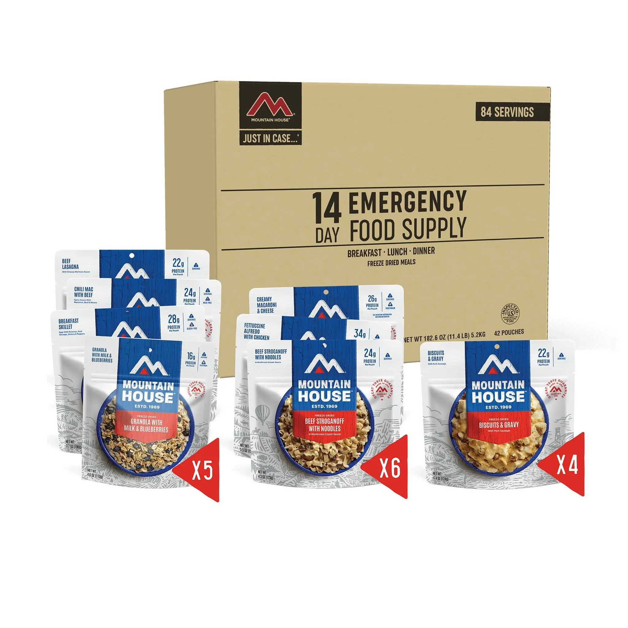 Mountain House Just in Case 14 Day Emergency Kit Freeze Dried Food