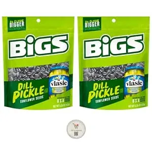 BIGS Sunflower Seeds, Keto Friendly 5.35 oz Bags (Pack of 2) (Vlasic Dill Pickle)