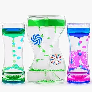 Liquid Motion Bubbler Sensory Toys - 6 Pack Liquid Bubble Timer, Liquid timers for Kids Sensory, Sensory Calming Fidget Toy Autism Community Toys for Kids Adults, Christmas Stocking Stuffers for Kids