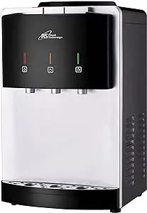 Royal Sovereign Tri-Temperature Countertop Water Dispenser, Silver/Black (RWD-300B)