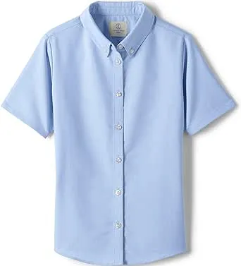 Lands' End School Uniform Girls Short Sleeve Oxford Dress Shirt