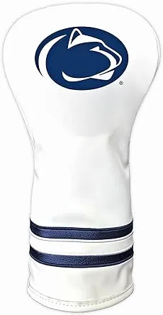 Team Golf NCAA White Vintage Driver Golf Club Headcover, Form Fitting Design, Retro Design & Superb Quality