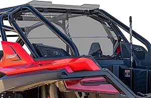 SuperATV Heavy Duty Non|Scratch Resistant Rear UTV Windshield for 2020+ Polaris