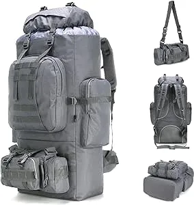 King'sGuard 100L Camping Hiking Backpack Molle Rucksack Military Camping Backpacking Daypack