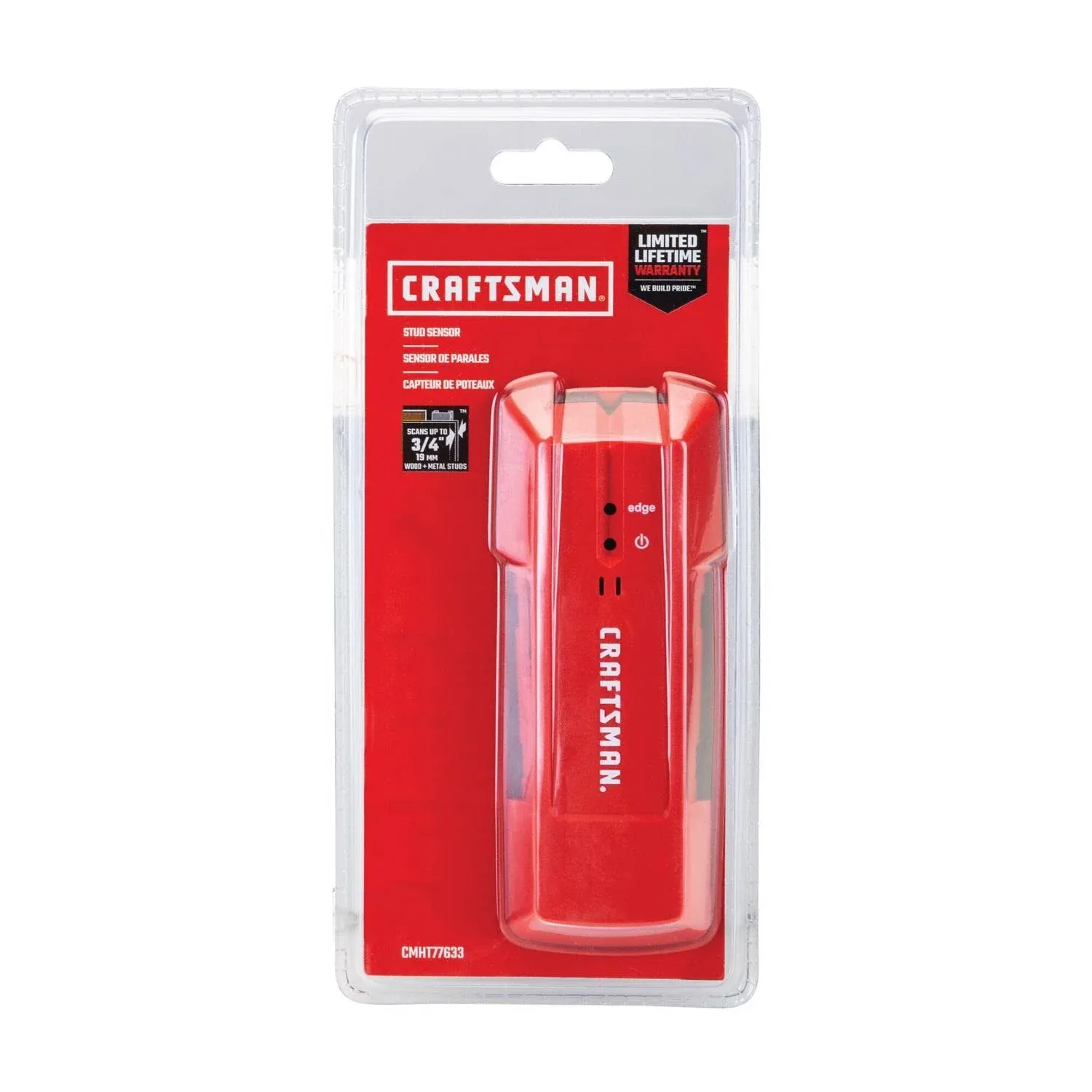 CRAFTSMAN Stud Finder, 3/4-Inch Depth, Edge Detection, For Drywall or Fabric (CMHT77633)