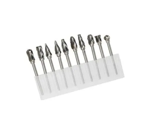 10pcs Carbide Burr Set Aluma Cut Carbide Rotary Burrs For Grinding Aluminum