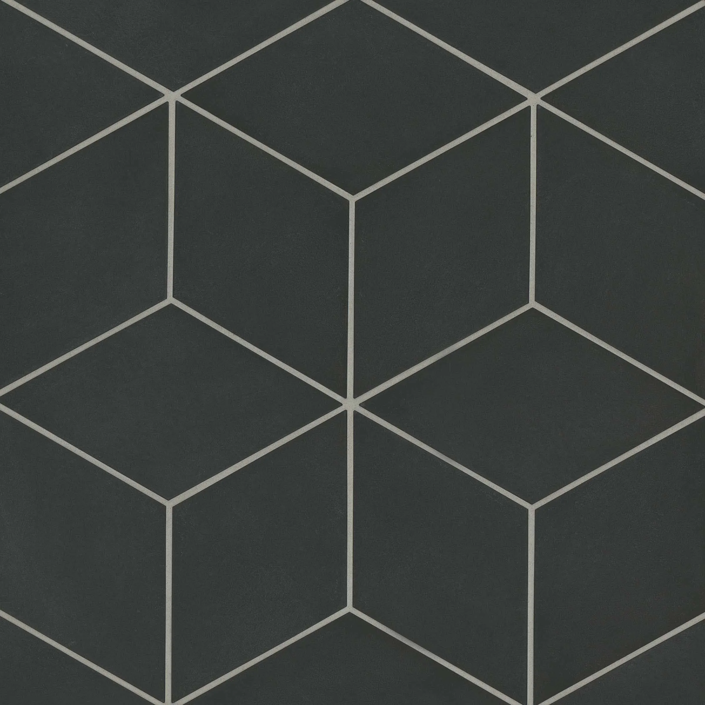 Bedrosians Allora Rhomboid Matte Porcelain Tile 7.5" x 12.75" Solid Black 29-Pack ...