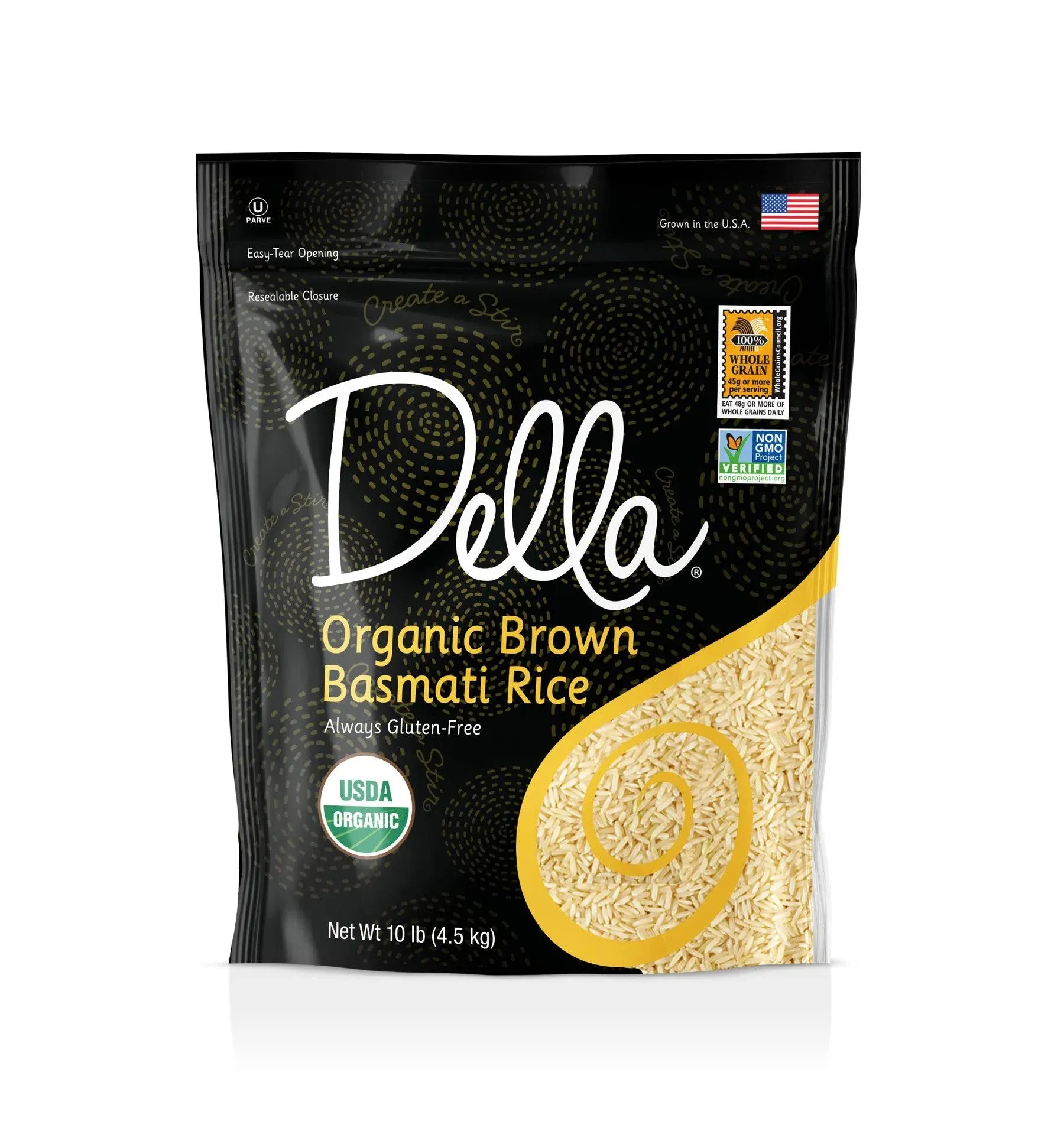 Della Organic Brown Basmati Rice - 10lb Bag