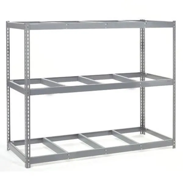 Global Industrial Wide Span Rack With 3 Shelves No Deck, 96"W x 24"D x 84"H, 1100 Lb Shelf Cap