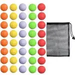 40 Pack Foam Golf Practice Balls  Realistic Feel and Limited Flight Training Ba