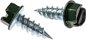 Eagle 1#8 1/2 inch (25 Count) Gutter Downspout Or Sheet Metal Screws (Multiple Quantities/Colors) - Easy Start Sharp Tip - Zip Screws/Fasteners (25, Forest Green)