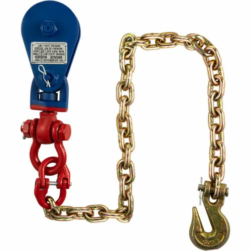 VEVOR 2Ton 3&#039;&#039; Snatch Block with Chain Rigging Sheave Block 3/8&#039;&#039; Tow Lift Cable