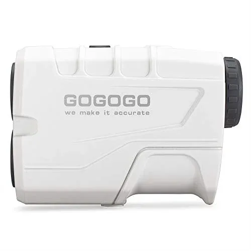 Gogogo Sport vPro Laser Rechargeable Golf Rangefinder 900 Yards Range Finder with Tripod Hole Gs19w, White