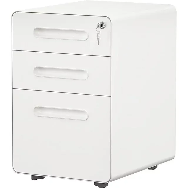 3-Drawer Mobile File Cabinet with Lock | adamsbargainshop