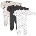 The Peanutshell Safari Footed Baby Sleepers for Boys and Girls, 3-Pack 6-9 Months