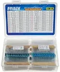 BOJACK 1000 Pcs 25 Values Resistor Kit 1 Ohm-1M Ohm with 1% 1/2W Metal Film Resistors Assortment