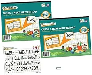 Channie's Visual Handwriting Workbooks 2 Pak! for 1st - 3rd Grades 80 Pages 8 x