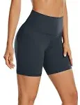 CRZ Yoga Womens Butterluxe Biker Shorts 6 Inches - High Waisted Workout Running Volleyball Spandex Yoga Shorts