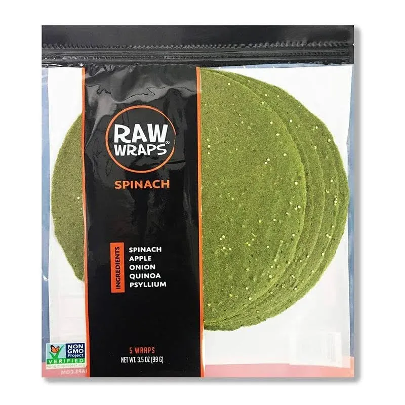 Green Leaf Foods Spinach Raw Wraps