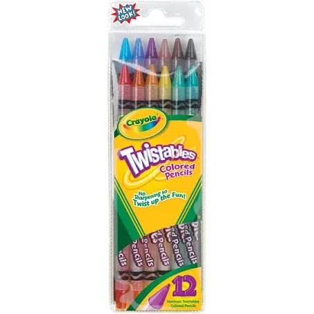 Crayola 071662574086 Twistables Pencils, Assorted Colors 12 Ea (Pack of 3)