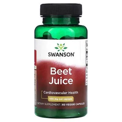 Swanson Made with Organic Beet Juice Freeze Dried 500 Milligrams 60 Veg Capsules